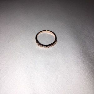 rose gold ring with diamonds